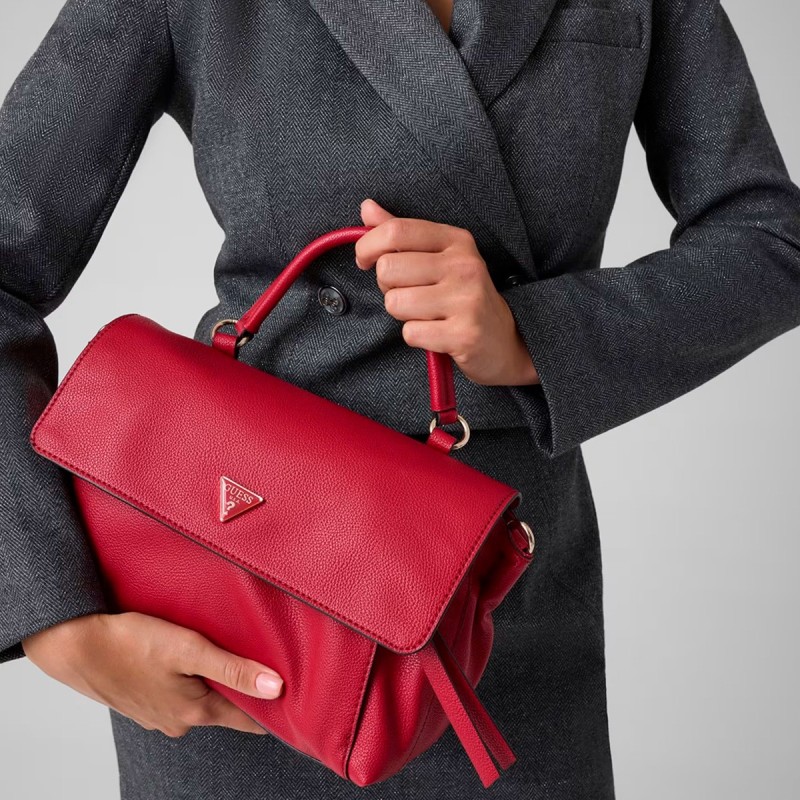Bolso bandolera Devon Top Handle Flap Dark Cherry rojo oscuro