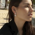 Pendientes de novia pequeños diseño lágrima y circonita