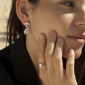 Pendientes de novia pequeños diseño lágrima y circonita