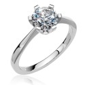 Solitario Oro Blanco 18K Con Diamante Lab 1Ct