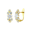 PENDIENTES DE ORO 18K Y CIRCONITAS