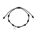 Pulsera personalizable de cordón con letra de plata de ley "Custodia"