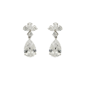 Pendientes de novia pequeños diseño lágrima y circonita